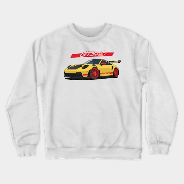 Car 911 gt3 rs yellow red Crewneck Sweatshirt by creative.z